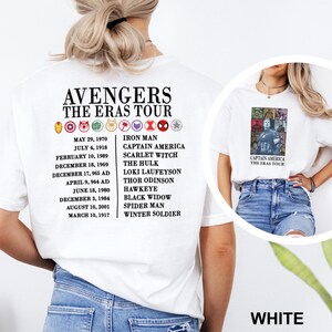 Avengers The Eras Tour DTF Transfers, Marvel Super Heroes Heat Press Transfers, Captain America, Ironman Tee, The Hulk, Spider-Man Bild 20
