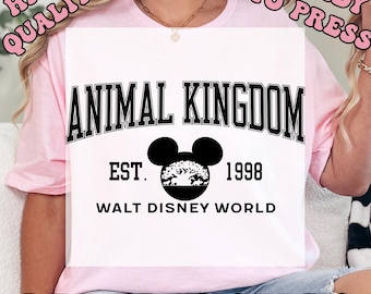 Transferencia lista para prensar de Disney World Animal Kingdom, transferencias de calor DTF de Disney Family, impresiones directas a película de alta calidad