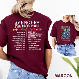 Avengers The Eras Tour DTF Transfers, Marvel Super Heroes Heat Press Transfers, Captain America, Ironman Tee, The Hulk, Spider-Man Bild 14