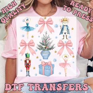 Nutcracker Ballet Vacation DTF Transfer Ready to Press, Christmas Holiday Trip Heat Transfer Film