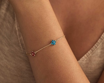 Lucky Straw Bracelet, Custom Birthstone Bracelet, Mom Gift, Graduation Gift, Grandma Bracelet, Mothers Daysgift, Birthday Gift for Her