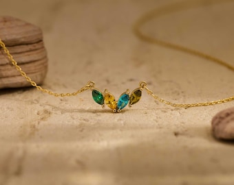 Custom Marquise Birthstone Necklace, Dainty Necklace, Mom Gift, Graduation Gift, Grandma Necklace, Mothers Day Gift Birthday Gift for Her