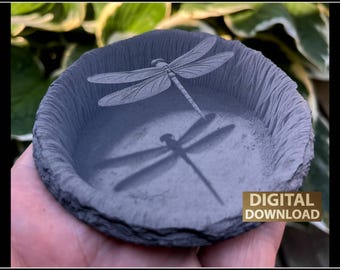 Libélula de ilusión 3D / Grabado - Compatible con láser / Diodo, CO2, Láseres de fibra / Glowforge /