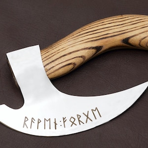 Viking Pizza Cutter Axe, The Original custom hand forged pizza Axe, Personalized gifts, Best Birthday & Anniversary Gifts For Him