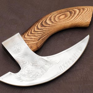 Handmade Viking Pizza Cutter Axe, The Original Custom Hand Forged Pizza Cutter, The Best Pizza Cutter Axe, Personalized Viking Axe For Him
