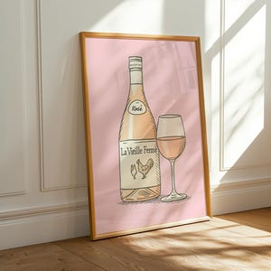 Chicken Wine Art Print | Farmhouse Kitchen Decor | Funny Wine Poster | Chicken Lover Gift | Wall Art for Wine Enthusiasts