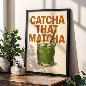 Matcha Digital Print | Kitchen Wall Art | Tea Lover Print | Matcha Green Tea Art | Printable Wall Decor | Matcha Lover Gift