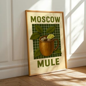 Moscow Mule Digital Print | Kitchen Wall Art | Home Decor | Cocktail Lover Gift | Bar Decor | Instant Download | Cocktail Art Print