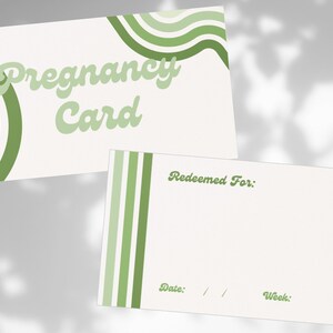Cartes de grossesse en vert