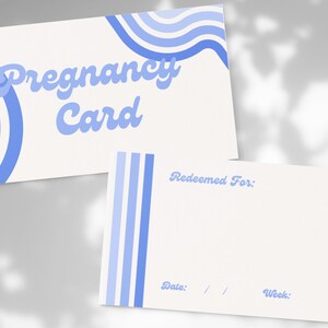 Tarjetas de embarazo en azul