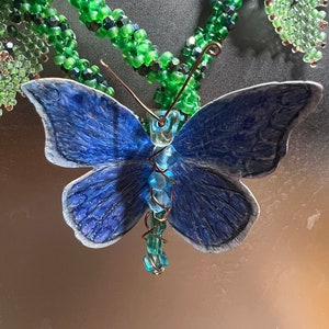 Painted Butterfly Necklace image 1