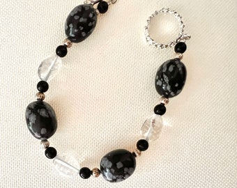 Snowflake Obsidian Crystal Bracelet