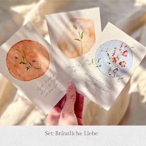 3 Christliche POSTKARTEN I Set: "Bräutliche Liebe"