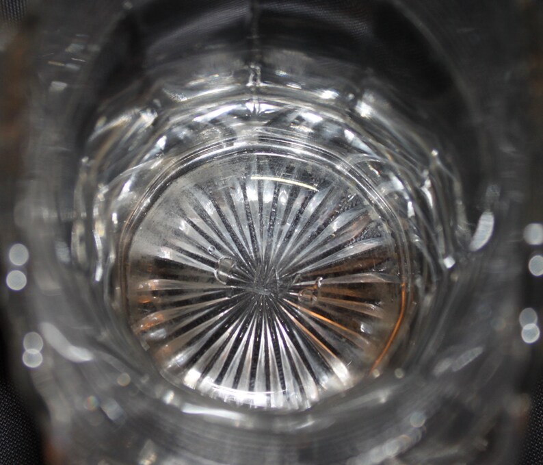 1950's Vintage Clear Glass Basket with Handle Etsy