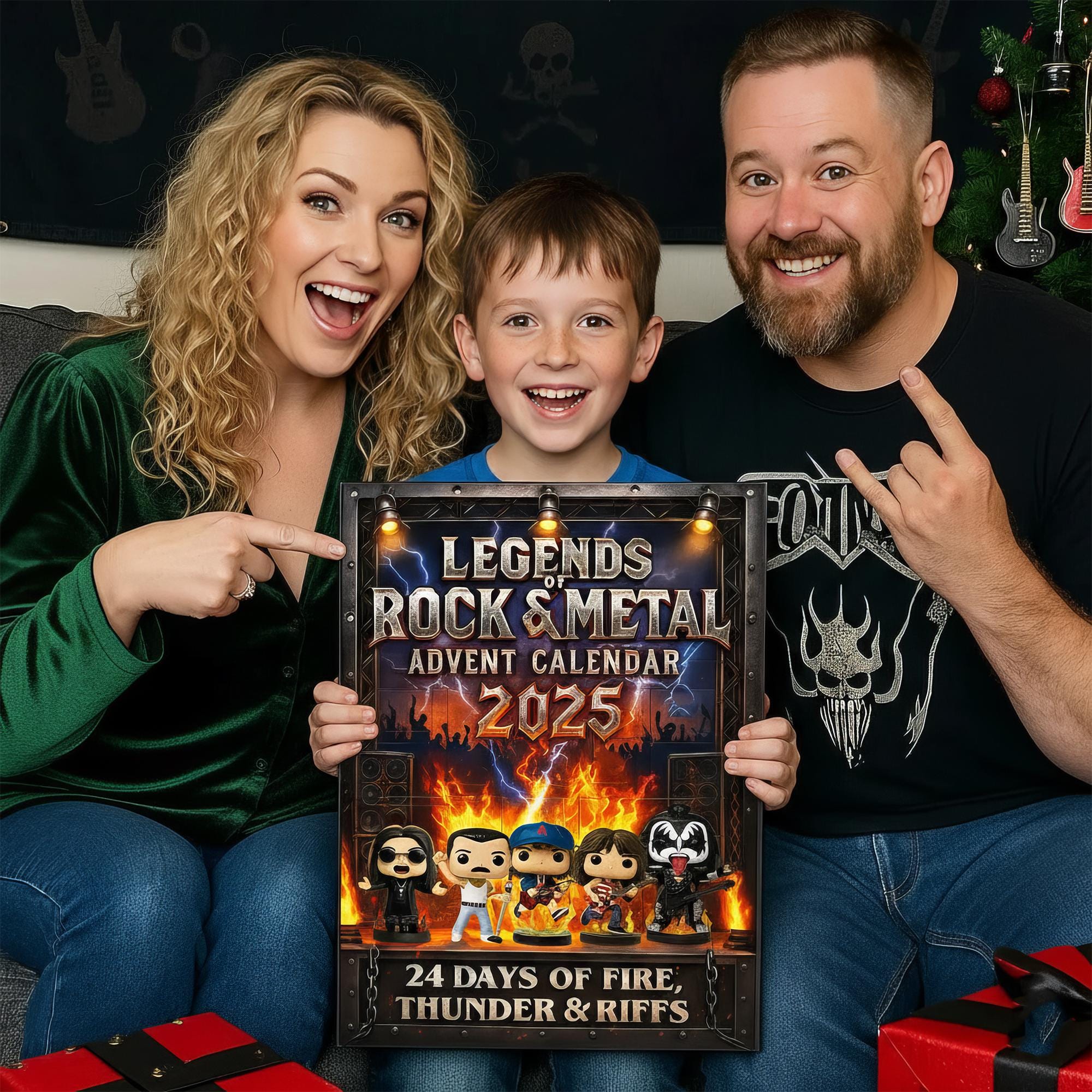 Discover Legends of Rock & Metal Advent Calendar 2025, Thunder Riffs, 24 Days of Fire, Funko Pop Collectibles