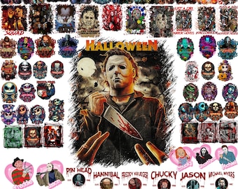 Halloween Characters Png Bundle, Halloween Bundle PNG, Retro Horror Png Bundle, Scary Movie Bundle, Horror Png, Horror Halloween Png