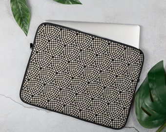 Masculine Black and White Laptop Sleeve