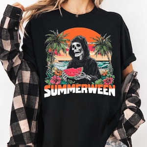 Summerween Skeleton PNG, Retro Spooky Summer Sublimation Design, Funny Girly Beach Vibes PNG, Halloween Vacation Shirt PNG, Summerween Png