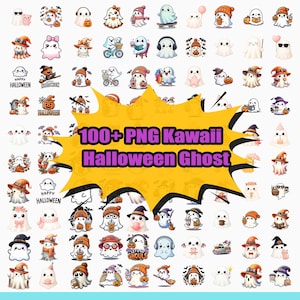 100+ Cute Ghost Halloween svg Bundle, Retro Ghost png, Retro Floral Ghost png, Dog Ghost svg, Ghost Reading svg, Spooky Season, Halloween