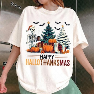 Happy Hallothanksmas Png, Halloween Png, Thanksgiving Png, Christmas Png, Hallothanksmas Png, Christmas Characters Png, Trendy Christmas Png