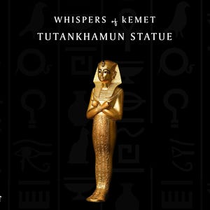 Gold King Tut large Statue | Egyptian King | Antique Egyptian Art Handcrafted Collectible Sculpture Pharaonic Decor