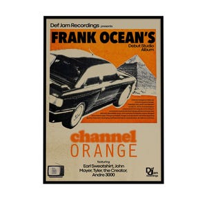 Póster de Frank Ocean, Channel Orange, Frank Ocean, Impresión de Channel Orange, Impresión de Frank Ocean, Póster musical, Impresión digital, Descarga instantánea
