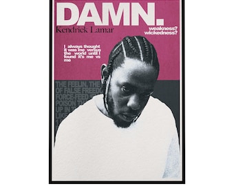 Kendrick Lamar Portrait: Minimalist Hip Hop Art Print (Digital Download