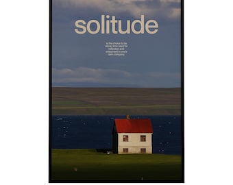 Solitude Lake House Print: Minimalist Landscape Photography (Digital Download)