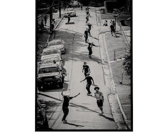 Black and White Skate Poster, Retro Car Print (Digital Download)