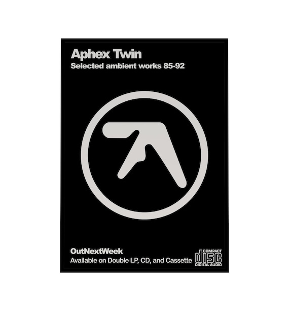 Aphex Twin Poster: 90s Rave Techno Music Print (digital Download