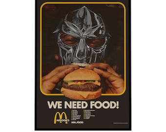 MF Doom Poster: Retro Rap Music Art Print (Digital Download