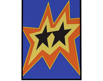 Bold Pop Art Star Poster: Retro Comic Style Wall Art (Digital Download