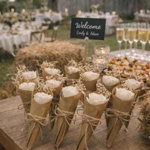 Vela de flores artesanal: flores secas e papel vintage - lembrancinha de casamento