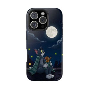 Étui pour téléphone Tom et Jerry, dessin animé classique pour iPhone 11 12 13 14 15 16 Pro Max et Samsung S21 S22 S23 S24 Ultra