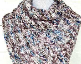 Triangle Scarf Knitting Pattern One Skein Confetti Shawl