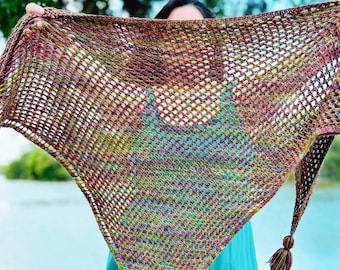 Summer Breeze Shawl Knitting Pattern One Skein Knit