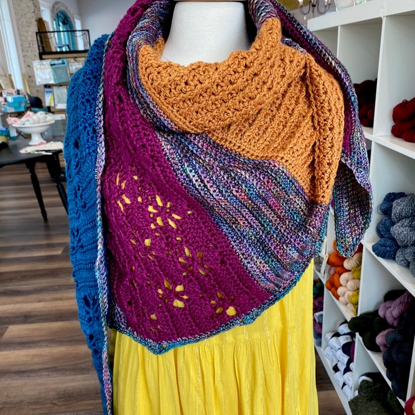 Modern Crochet Shawl Pattern Road Trip Shawl