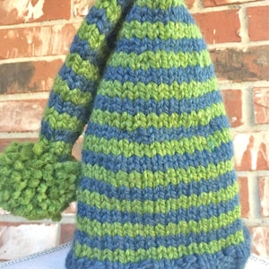 Striped Stocking Hat Knitting Pattern Family Christmas
