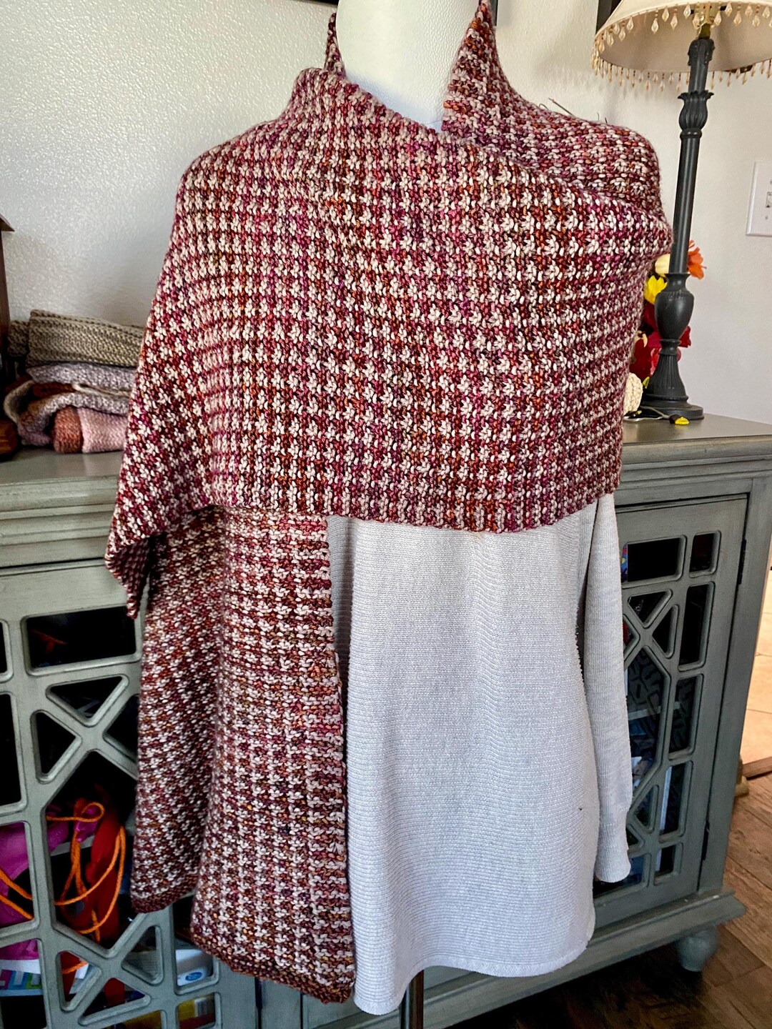 Classic Tweed Wrap Knitting Pattern Scarf Traditional - Etsy