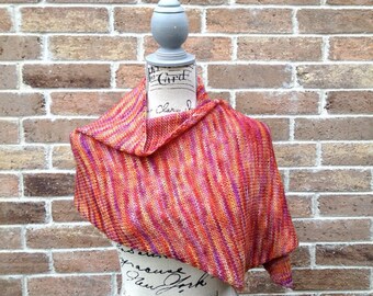 Diagonal Wrap Knitting Pattern Prayer Shawl Beginner Simple