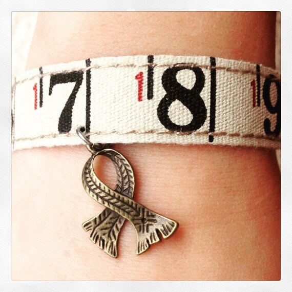 Items similar to Gift for Knitter Linen Ruler Bracelet and Scarf