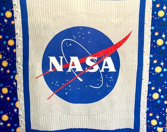 NASA Quilt Blanket Gift for Space Enthusiasts Astronaut Outer Space