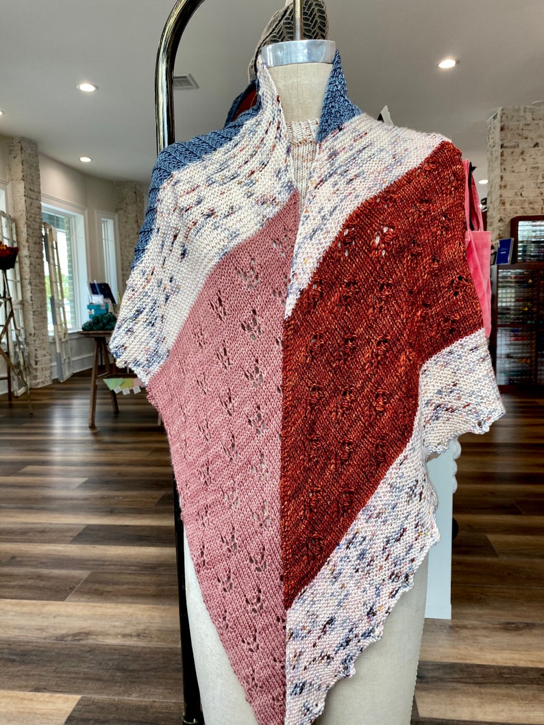 Knitting Shawl Pattern Road Trip Shawl Digital Download Etsy