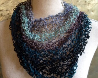 Kerchief Triangle Scarf Knitting Pattern Lightweight