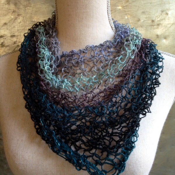 Kerchief Triangle Scarf Knitting Pattern Lightweight