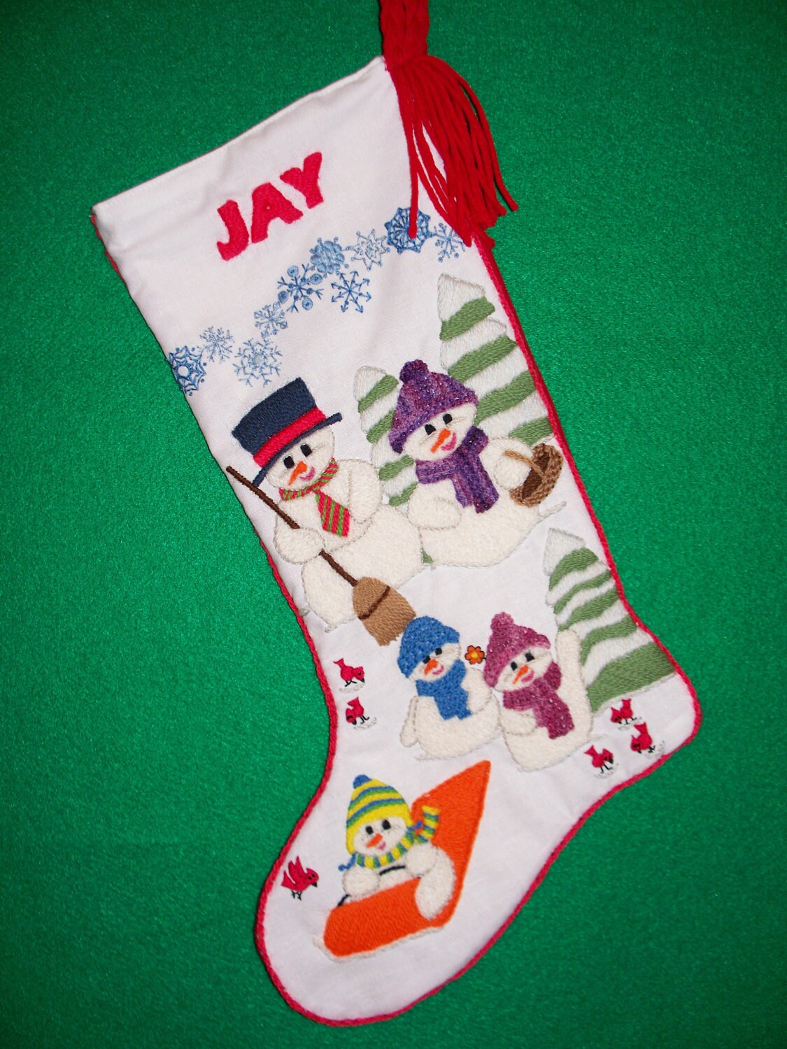 Crewel Christmas Stocking Kits