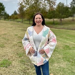 New for 2025! Downloadable Digital PDF PATTERN (8.5"x11" & A0 sizes) for Reversible Quilted Coat with Collar or Hood (FREE video tutorials)