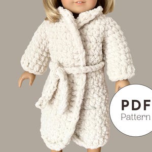 Crochet Pattern 18-inch Doll Bathrobe
