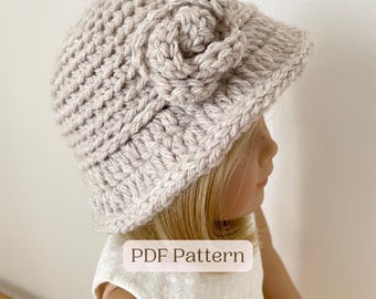 18 Inch Doll Vintage Style Cloche Hat Crochet Pattern