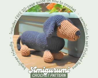 Amigurumi Dachshund Crochet Pattern PDF